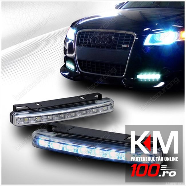 Proiectoare DRL cu 8 LED-uri