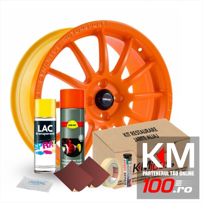 Kit reparatie jante, culoare ORANGE (V1) - Cod RAL: 2004