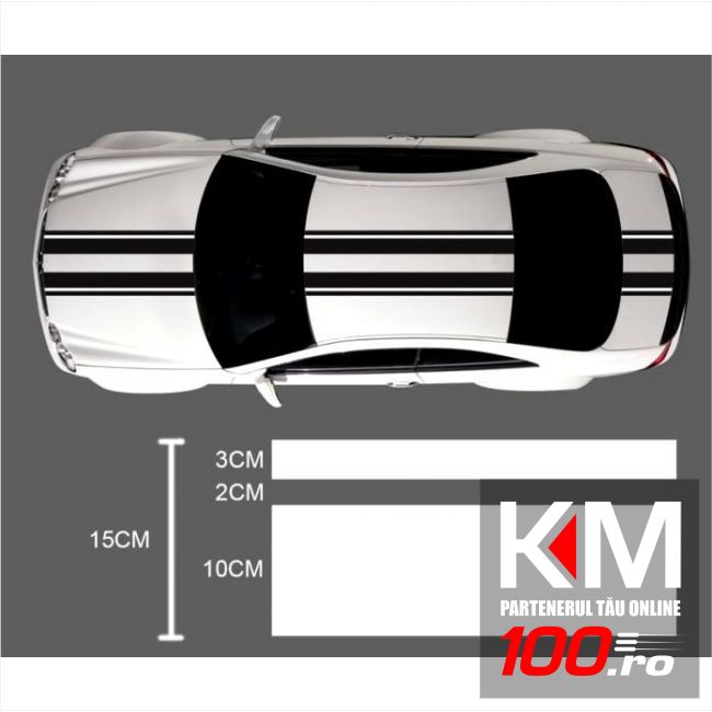 Dungi auto Carbon 3D "Racing Style" lungime 3m, culori multiple (set 4 buc)