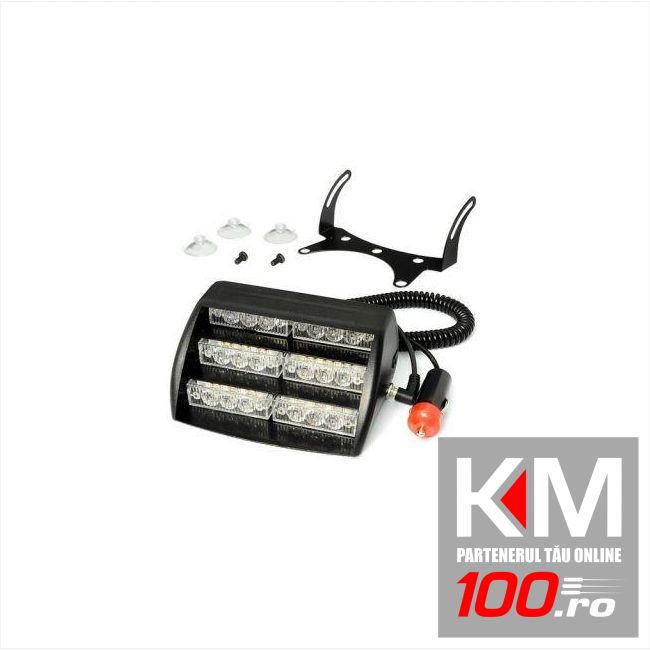 Lampa Strobo, 6 module, montaj in parbriz