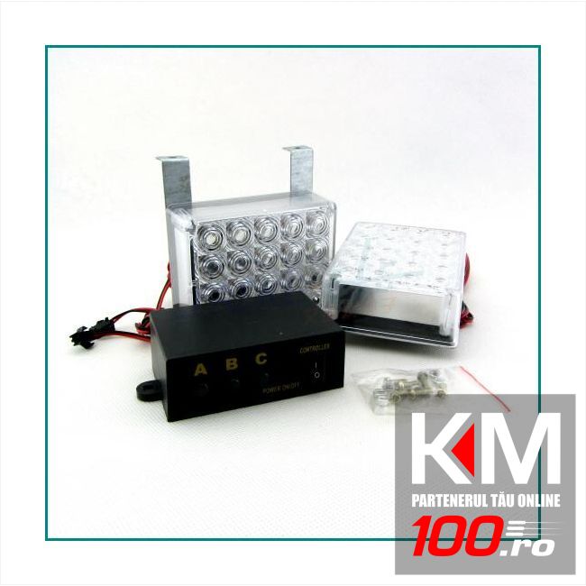 Set proiectoare Strobo (2 x 20 LED) - diferite functii