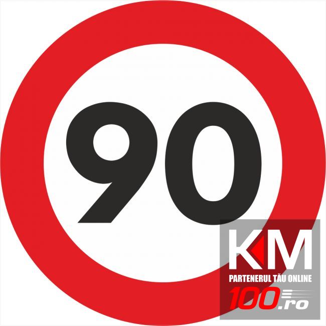 Sticker reflectorizant - SPEED LIMIT - 90km/h