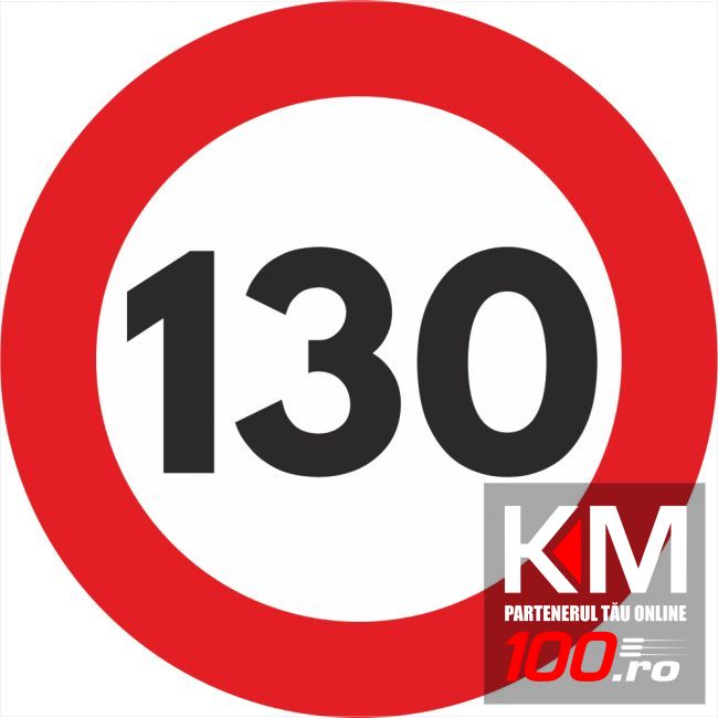 Sticker reflectorizant - SPEED LIMIT - 130km/h