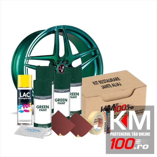 Kit reparatie jante, culoare VERDE INCHIS (V4) - Cod RAL: 6009