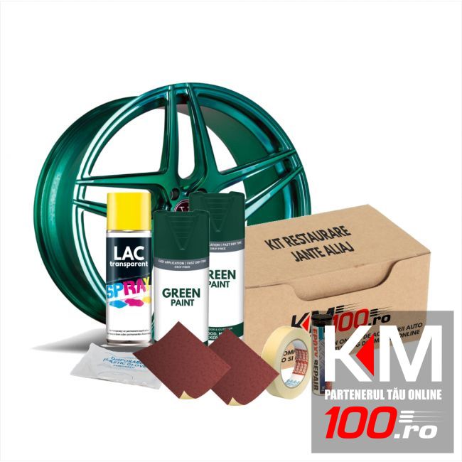 Kit reparatie jante, culoare VERDE INCHIS (V2) - Cod RAL: 6009