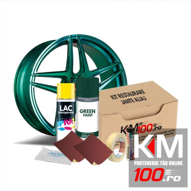 Kit reparatie jante, culoare VERDE INCHIS (V1) - Cod RAL: 6009