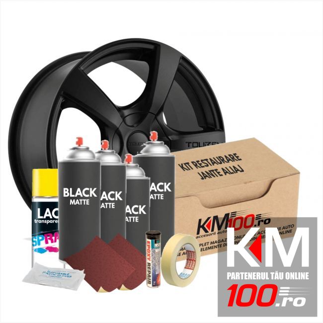 Kit reparatie jante, culoare NEGRU (V4)