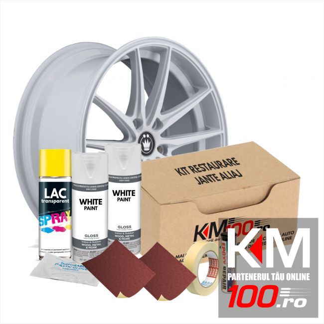 Kit reparatie jante, culoare ALB (V2) - Cod RAL: 9010