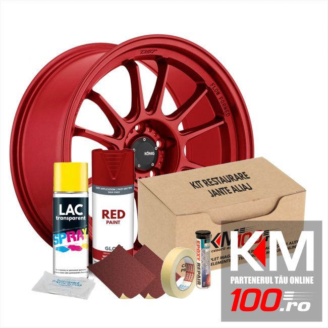 Kit reparatie jante, culoare VISINIU (V1) - Cod RAL: 3004