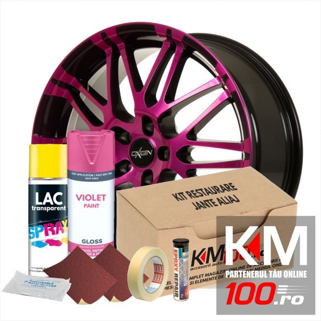 Kit reparatie jante, culoare VIOLET (V1) - Cod RAL: 4008