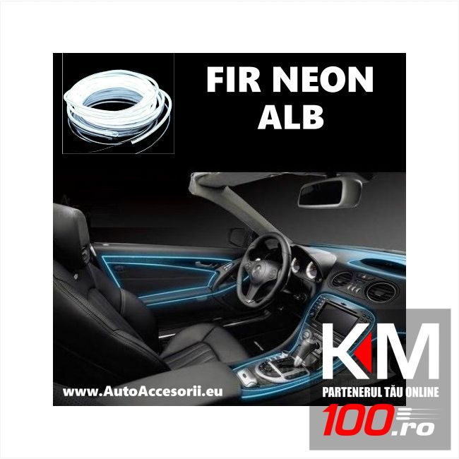 Fir NEON culoare ALB (lungime 2M)