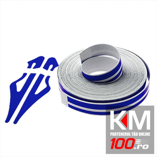 Sticker ornament auto STRIPES (10m x 1cm) - ALBASTRU