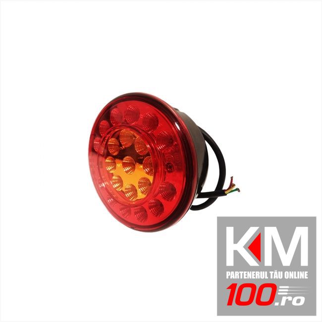 LAMPA STOP ROTUNDA CU SEMNALIZARE / INDEX "BANDA" CU LED 24V - 12cm
