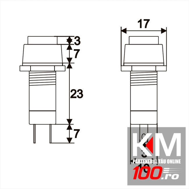 Buton1 circuit1A-250VOFF-ONnegru