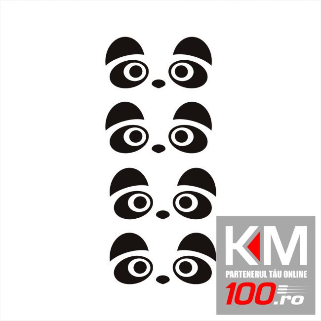 Sticker manere usa - PANDA (set 4 buc.)