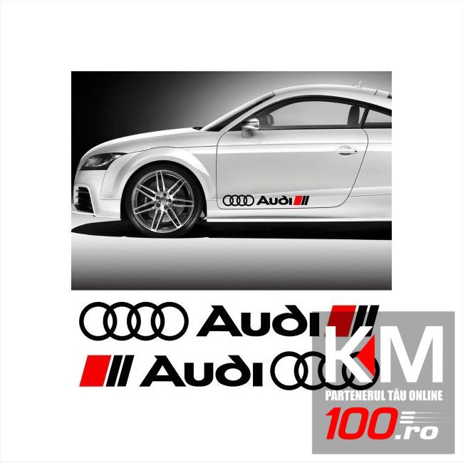 Sticker ornament auto lateral AUDI (set 2 buc.)