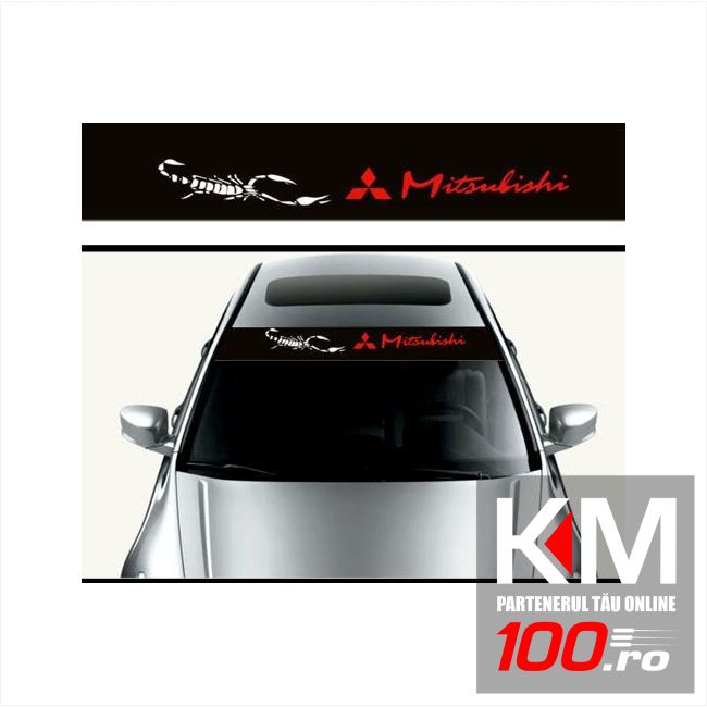 Sticker parasolar auto MITSUBISHI (126 x 16cm)