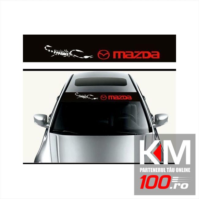 Sticker parasolar auto MAZDA (126 x 16cm)