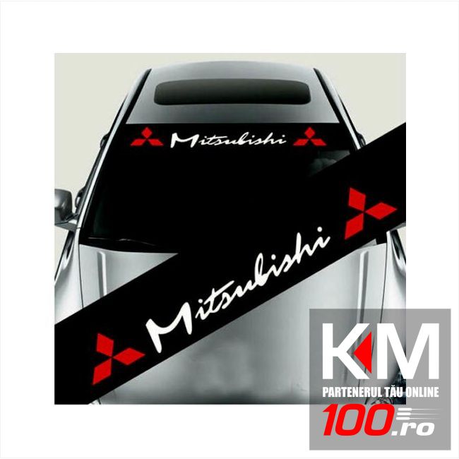 Sticker parasolar auto MITSUBISHI (126 x 16cm)