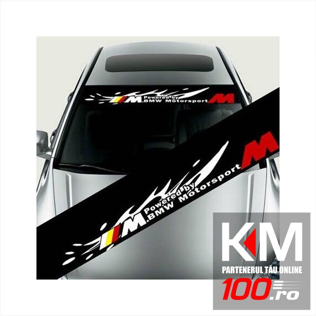 Sticker parasolar auto M BMW (126 x 16cm)