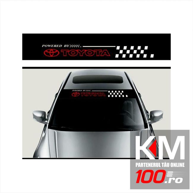 Sticker parasolar auto TOYOTA FLAG (126 x 16cm)