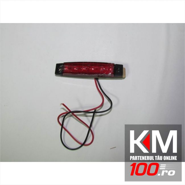 Lampa laterala 6 LED-uri, 24V, lumina rosie