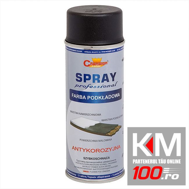 Spray 9011 Primer NEGRU MAT 400ml Champion