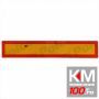 Placa reflectorizanta camioane 1130x140mm, din aluminiu, galben reflectorizant, rosu reflectorizant, 1 buc