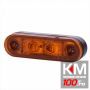 Lampa gabarit auto 12/24V ovala Portocaliu cu led, 80x23mm , 1 buc.