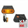 Lampa gabarit auto 12/24V ovala Portocaliu cu led, 120x67mm, cu suport fixare , 1 buc.