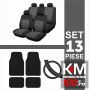 Set huse scaun 13 piese cu covorase mocheta si husa volan - GREY