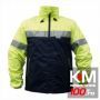 Jacheta reflectorizanta M-size verde-negru cu maneci