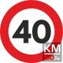 Sticker reflectorizant - SPEED LIMIT - 40km/h