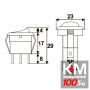 Interupator basculant 1 circuit 16A-12VDC OFF-ON, cu LED galben