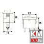 Intrerupator basculant, 1 circuit, 6A-250V, OFF-ON, iluminare albastr,a