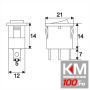 Interupator basculant 1 circuit 15A-12VDC OFF-ON, cu LED verde