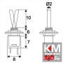 Intrerupatoare cu brat 1 circuit 1A-250V OFF-ON