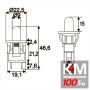 Buton 1 circuit 2,5A-250V ON-(OFF)