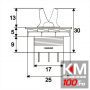 Intrerupatoare cu brat 1 circuit 6A-250V OFF-ON lumina rosie