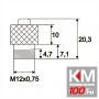 Intrerupator cu apasare 1 circuit 0,6A-12VDC OFF-ON carcasa metalica