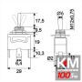 Intrerupatoare cu brat 1 circuit 10A-250V ON-OFF-ON