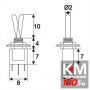 Intrerupatoare cu brat 1 circuit 1A-250V ON-ON