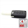 Peugeot 307 - Carcasa cheie tip briceag 3 butoane, lama VA2-SH3 Light, cu suport baterie