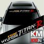 Sticker parasolar auto HYUNDAI (126 x 16cm)